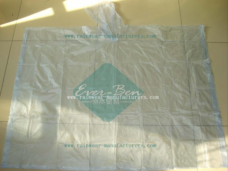 PVC clear waterproof poncho